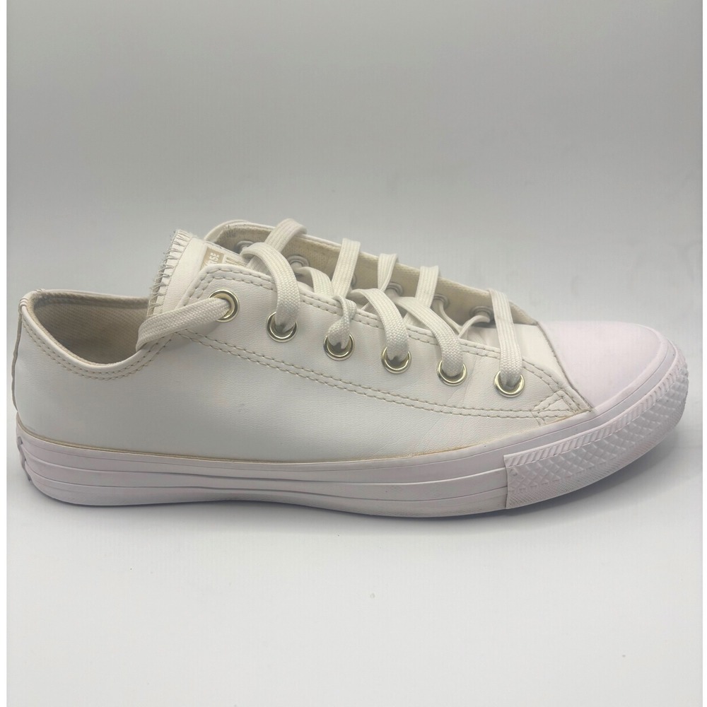 Converse Chuck Taylor All Star Leather Low Top White Gold Sneakers 564382C